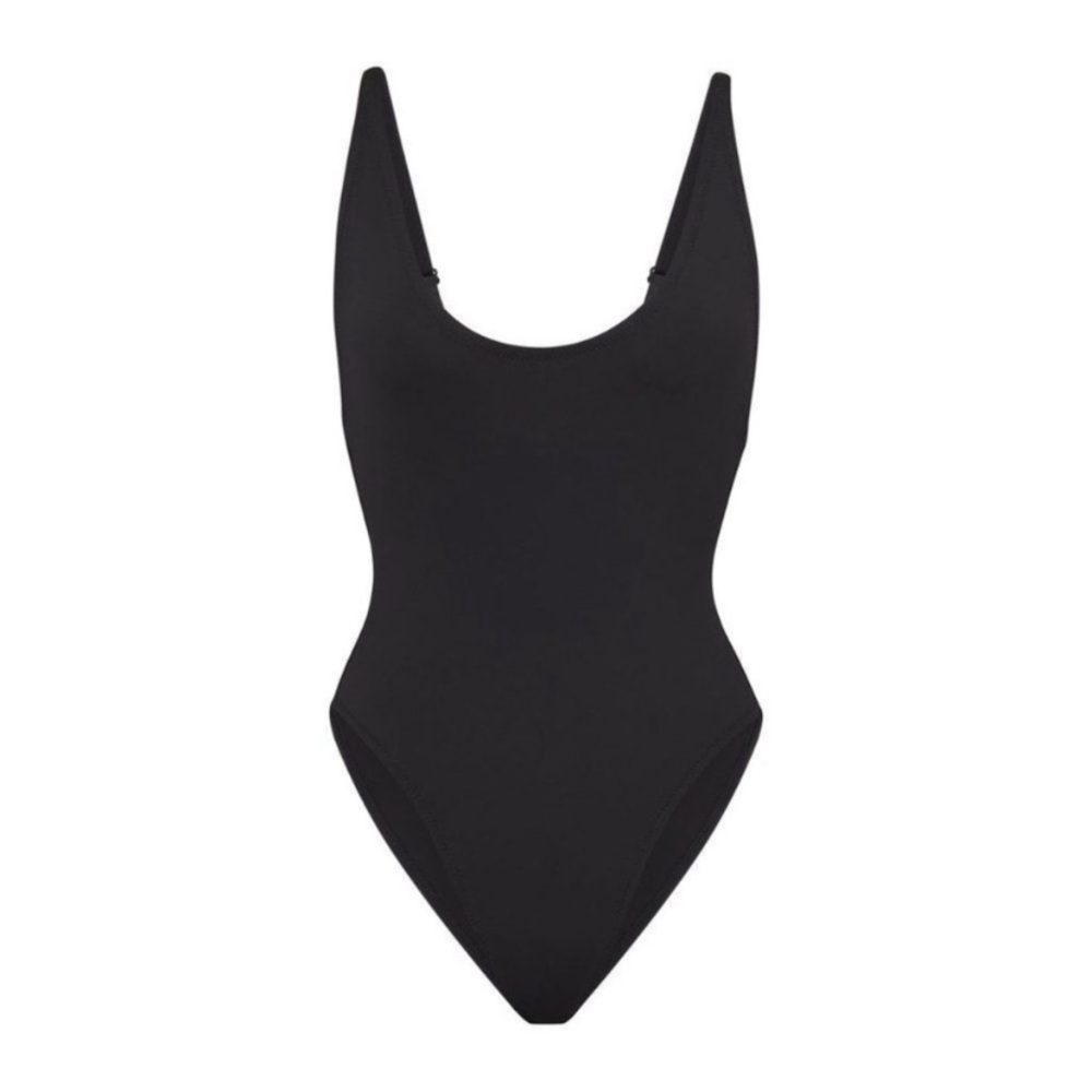 SKIMS- NWT Recycled Swim Scoop Neck One Piece Swimsuit in color Onyx Size 3X